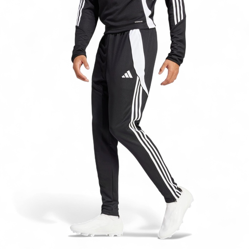 Adidas Tiro 24 Training Pants Mens Size Small Black 3 Stripe Tapered Joggers NEW